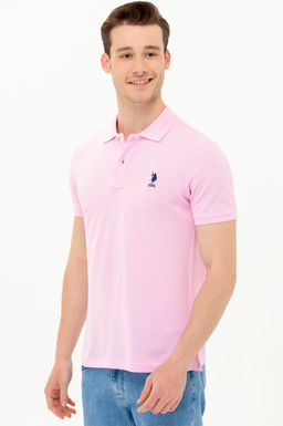 Мужская светло-розовая базовая футболка - U.s. polo assn фото 3