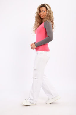 Лонгслив женский с длинным рукавом реглан