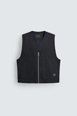 CHALECO DENIM RAYA DIPLOM?TICA / Azul - Zara фото 7