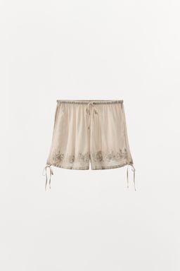 EMBROIDERED BEADED SHORTS - Zara фото 2