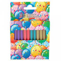 Свечи для торта 0,6х5,3см, цветное пламя, с подставками, парафин, набор 10шт, в коробке (Россия)