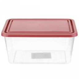 Контейнер для продуктов пластмассовый 1,2л, 13х8х17,6см, ягодный, подходит для СВЧ (Россия) - Домашняя мода фото 2