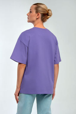 Арт. 31130 Футболка женская оверсайз 44-52 (5 шт) Цвет:сиреневый - Калинка фото 9