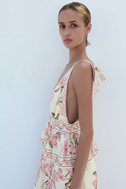 Vestido en mezcla de lino con peplum - H&m фото 3
