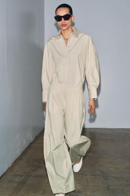CAMISA OVERSIZE ZW COLLECTION LIMITED EDITION / Beige claro