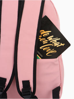 Рюкзак школьный на молнии, с карманами, с принтом, размер 30?12?43 см, розовый