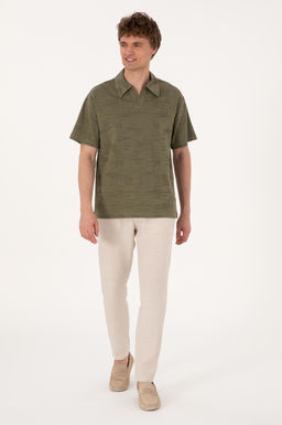 Erkek Comfort Fit Ka__k Yaka Koyu Haki Ti__rt Sepette S_rpriz _ndirim - U.s. polo assn фото 4