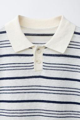 POLO ALGOD?N LINO RAYAS / Rayas - Zara фото 3