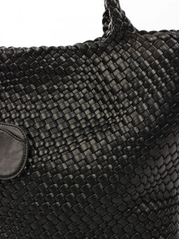 LACCOMA сумка СУ1033-А-черный эко кожа хлопок  фото 3