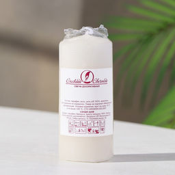 Цена за 2 шт. Свеча - цилиндр, 4х9 см, 11 ч, 90 г, слоновая кость