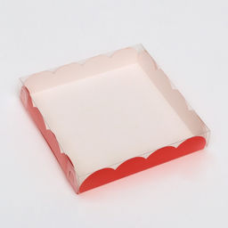 Цена за 5 шт. Коробка для печенья, красная, 15 х 15 х 3 см