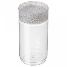 Емкость для сыпучих продуктов пластмассовый "Asti" 1л, д9,2см, h18,5см, гранит светло-серый (Россия)