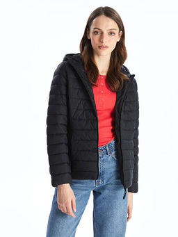 Kad?n Kap??onlu D?z ?i?me Mont