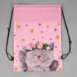 Сумка для обуви Очаровательный котёнок, нетканное полотно, размер 41х31 см - Artfox study фото 2