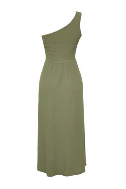 Siyah Duz Gipeli Midi Tek Kol Burumcuk/Dokulu Orme Elbise TWOSS25EL00540 - Trendyolmilla фото 13