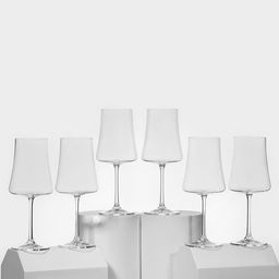 Бокалы для вина Bohemia Crystal «Экстра», 560 мл, набор 6 шт., стекло, прозрачные