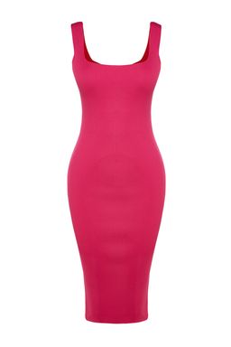 Pembe Vucuda Oturan Triko S?k Abiye Elbise TPRSS23EL00368 - Trendyolmilla фото 7