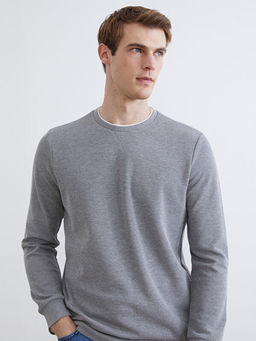 Bisiklet Yaka Erkek Sweatshirt