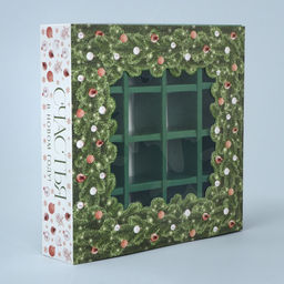 Цена за 5 шт. Коробка под 16 конфет с ячейками «С Новым годом» 17.5×17.5×3.5 см