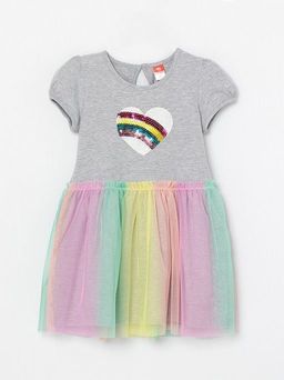 CRB wear/CSKG 62696-11-272 Платье для девочки, светло-серый меланж/Ex.Cherubino