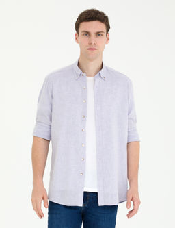 Lila Regular Fit Uzun Kollu G_mlek