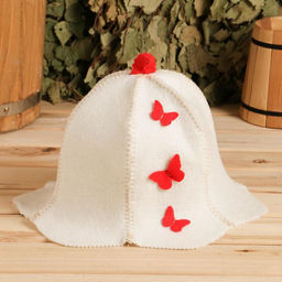 Шапка для бани Шляпа.Бабочки МИКС - Добропаровъ фото 3