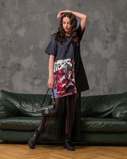 Платье из футера с принтом PPN001 - Sahar art lab фото 7