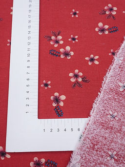 Хлопколен Марта цв.красный, СОРТ2, ш.1.5м, лен-20%, хлопок-80%, 145гр/м.кв - Купава фото 4