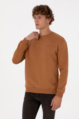 Erkek Camel Basic Sweatshirt