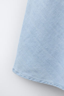 FALDA MIDI FLUIDA TACHAS / Azul claro - Zara фото 4