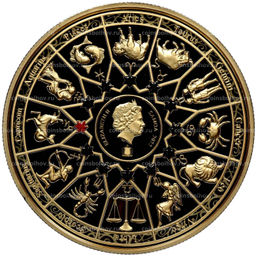 Монета 20 центов 2022 года Самоа 12 Олимпийских богов в зодиаке  Гестия и Козерог