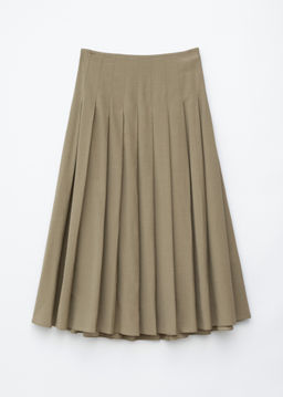 Falda midi plisada