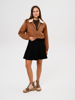 Ботинки 305.927ka.Вакса пудра+серо коричневая замша/шерсть