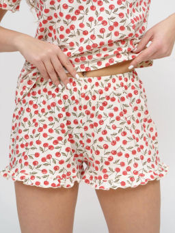 Пижама женская, цвет зеленый красный белый