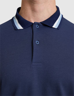 Lacivert Slim Fit D__meli Polo Yaka Ti__rt