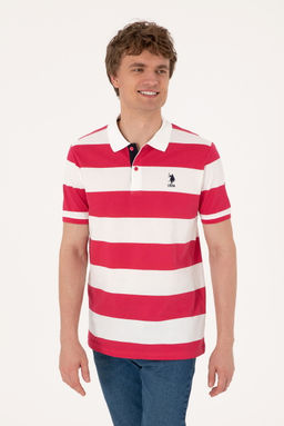 Erkek Regular Fit Vi_ne Polo Yaka _izgili Ti__rt Sepette S_rpriz _ndirim - U.s. polo assn фото 3