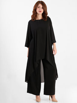 Костюм из шифона брючный вечерний