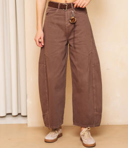 Джинсы #КТ8962, коричневый - Dommod фото 2