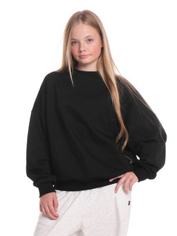 Толстовка оверсайз для девочки 22-2017 черный