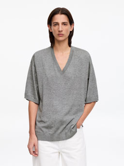 Top de mezcla de seda con cuello de pico - H&m фото 2
