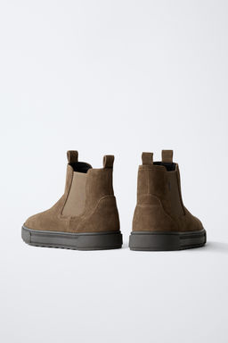 SPLIT SUEDE CHELSEA ANKLE BOOTS - Zara фото 5