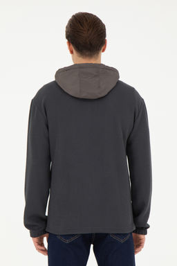 Мужской вязаный кардиган антрацитового цвета - U.s. polo assn фото 19