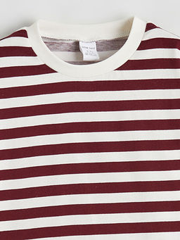 Bisiklet Yaka ?izgili Erkek Bebek Ti??rt