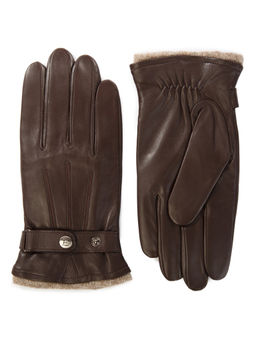 Перчатки мужские 100% ш IS980 d.brown/brown - Eleganzza фото 2