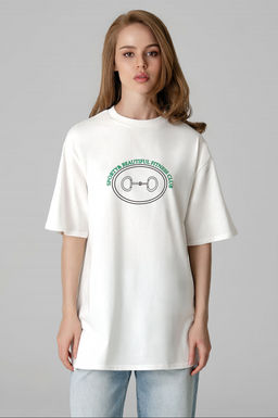 Арт. 3186 Футболка женская оверсайз 42-48 (4 шт) Цвет:молочный - Калинка фото 14