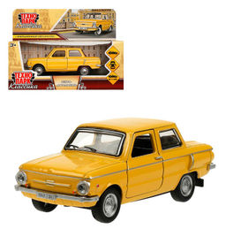 Технопарк. ЗАЗ-968а Ретро-автомобиль "Запорожец" 12 см, металл, двер, желтый, кор. арт.ZAZ968A-12-YE