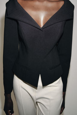 BLAZER ENTALLADA ZW COLLECTION / Negro - Zara фото 2