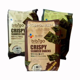 Блок (3 уп. по 5 г) Хрустящая морская капуста со вкусом барбекю Bibigo CJ, Корея, 5 г х 3 шт. Акция