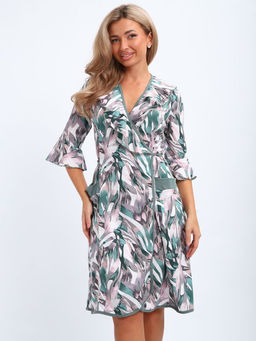 Халат женский, модель 130, трикотаж (46 размер, Джунгли)