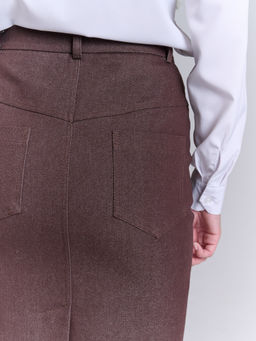 Джинсовая юбка прямого кроя